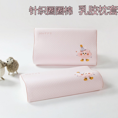 纯棉加厚乳胶专用枕套儿童卡通针织棉枕头套30×50cm秋冬35×55