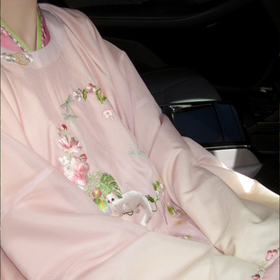 裳宫语【猫与秋海棠】明制汉服圆领袄（仅有前补）交领衫褶裙新品