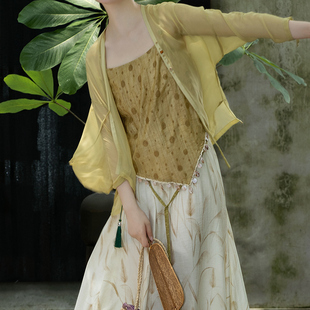 裳宫语【一衫苔】国风改良汉元素真丝短衫国风半裙*售完不补