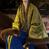 改良汉服加绒加厚法门寺披袄圆领衫 裳宫语 锦簇 松紧破裙秋冬