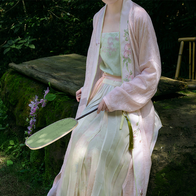 裳宫语【花枝绕】宋制汉服对襟长衫百迭裙2026春上新