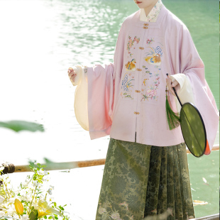 售完不补 裳宫语扶游春台明制汉服仿妆花方领服交领袄马面裙春秋