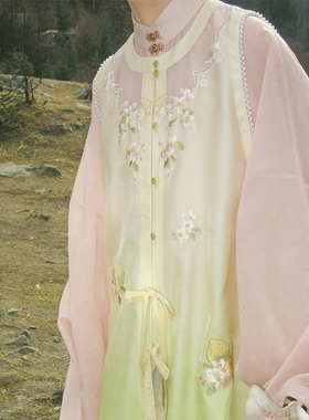 裳宫语【岁岁安柠】明制汉服比甲长衫衬裙2026春上新