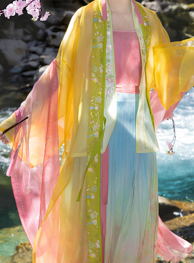 裳宫语【春欲放】宋制汉服真丝长衫百迭裙披帛2026春