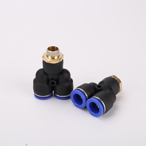 气动快插接Y型三通螺纹接头PX6-01/PX8-02/PX10-03/PX12-04/16-04