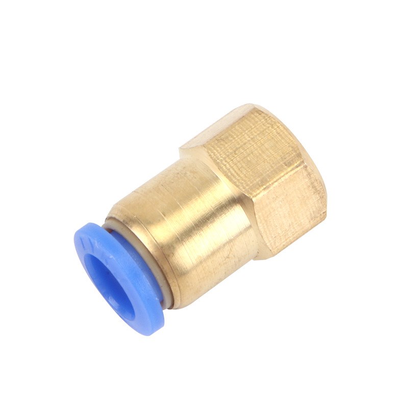 气动内螺纹直通快速接头PoCF4-M5内丝4分快插12-04内牙8-02水嘴PC
