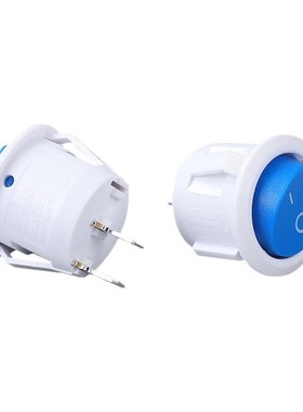 LECI电源吸尘l器开关船型开关翘板开关圆形两脚白色床头开关