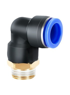 PL气动气管快速直角接头快插螺纹弯头气缸6/8/10-PM5/01/02/03