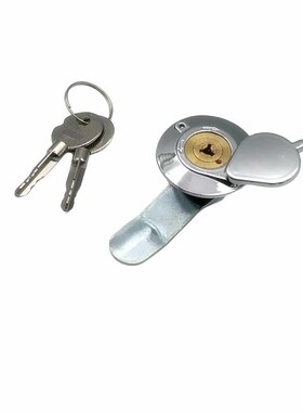 配电箱门锁MS401半铁全铁锌合金转舌锁大头圆锁MS4V01十字铜芯锁