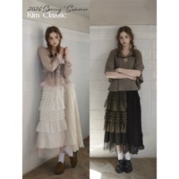 KIM Classic「Shimmer」2026秋冬三种面料拼接重工蛋糕设计感半裙