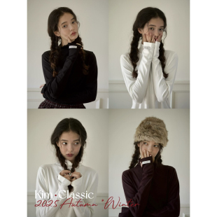 打底衫 KIM Classic「Rice」三色奶油纯棉质地插袖