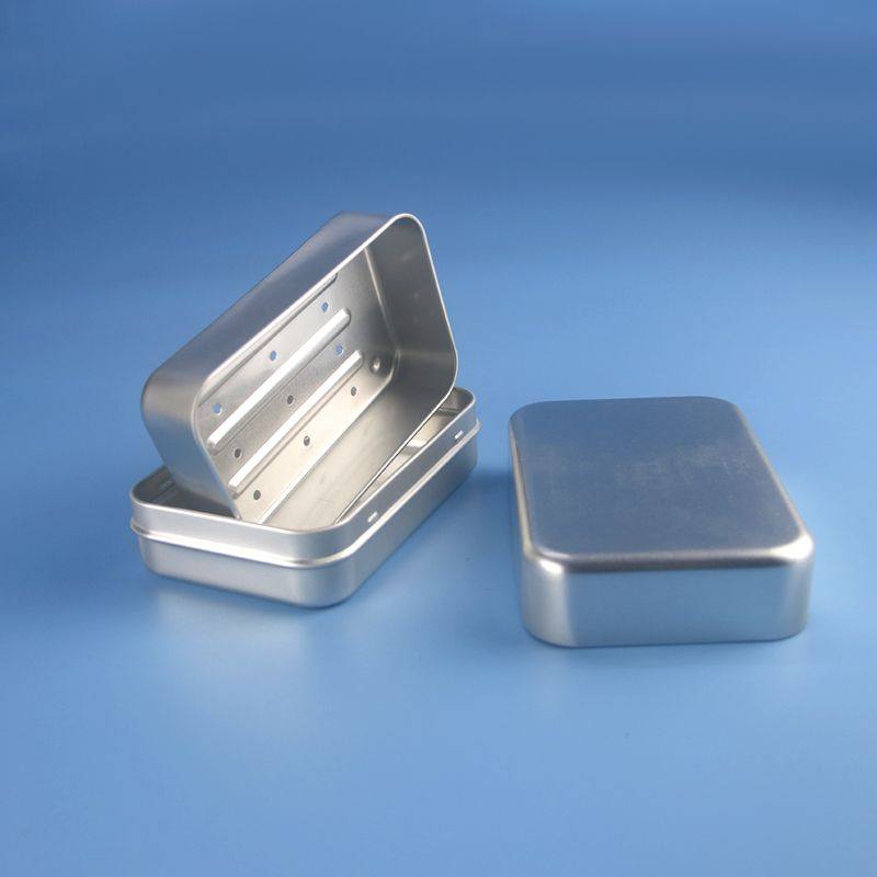 旅游便携铝制沥水皂盒洗澡皂洁面皂香皂分装盒加沥水槽方形铝盒