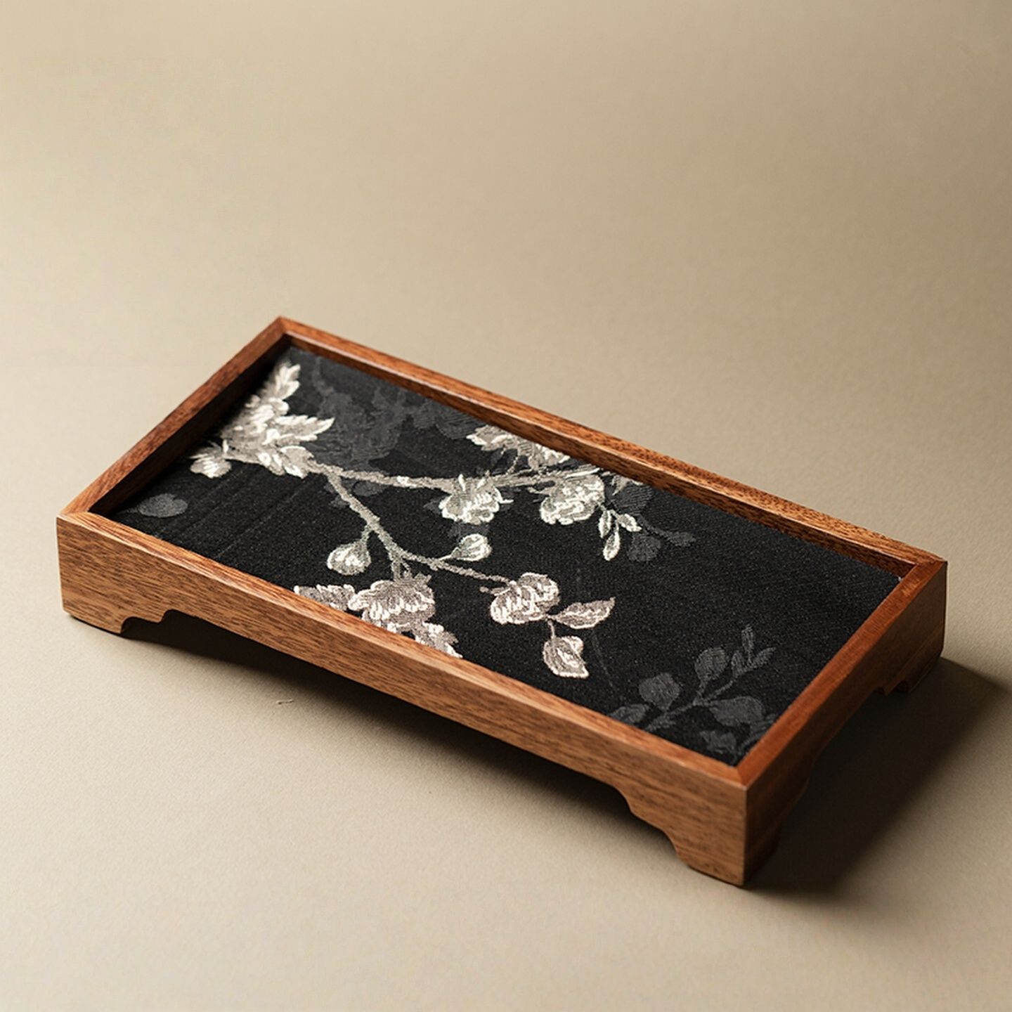 高颜值 黑胡桃木干泡茶盘新中式禅意创意茶席木托盘整套小茶台