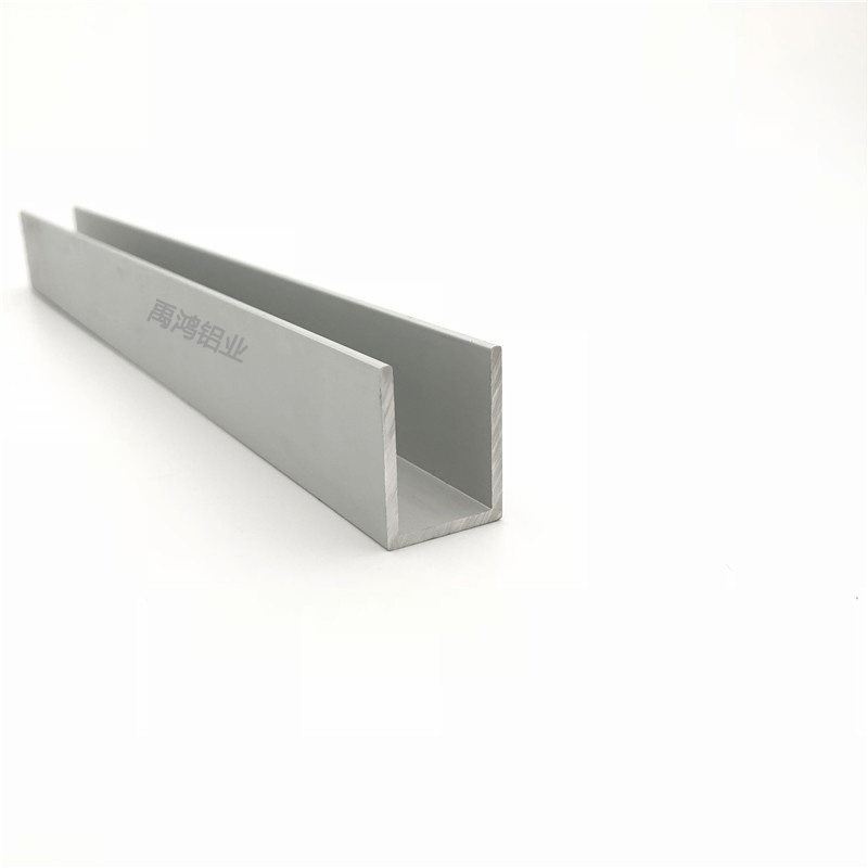 u型槽铝19x26x2mm内径15mm铝合金玻璃板材包边卡槽铝合金氧化槽铝