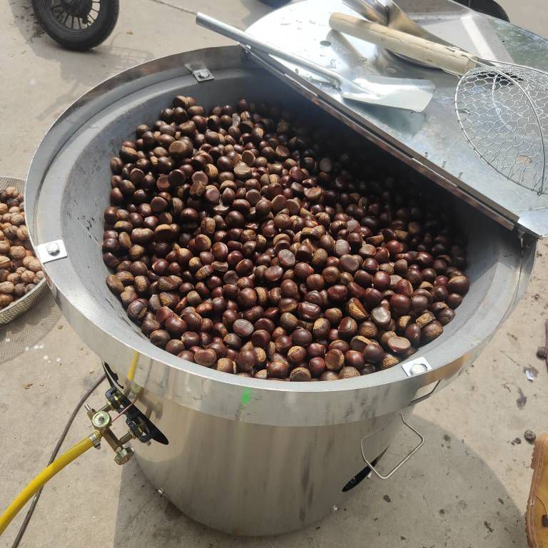 糖炒板栗机器全自动商用小型立式燃气电热炒毛栗子机器电瓶炒货机