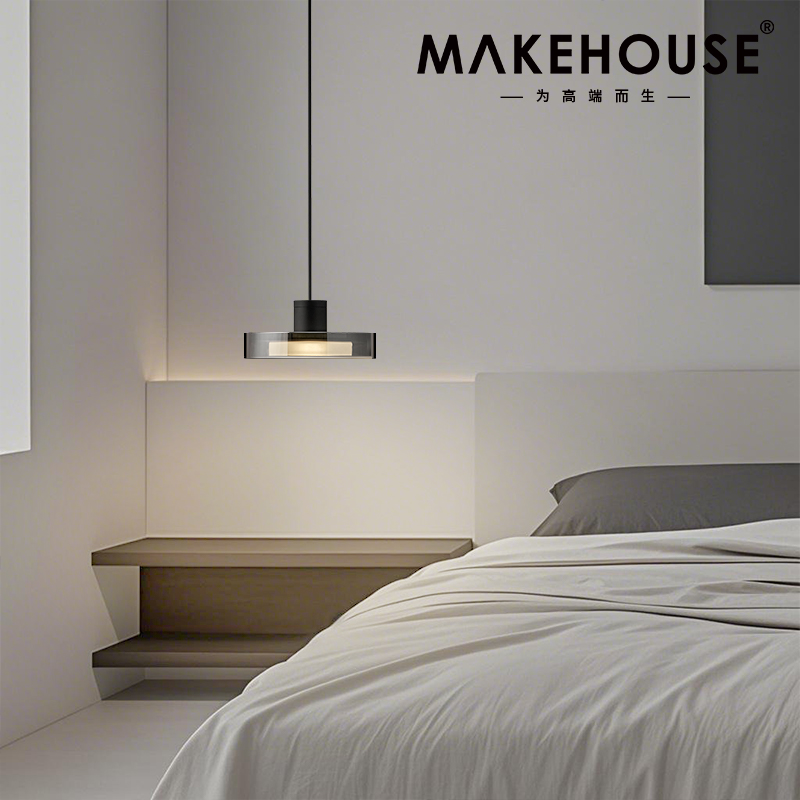 高端极简卧室床头吊灯