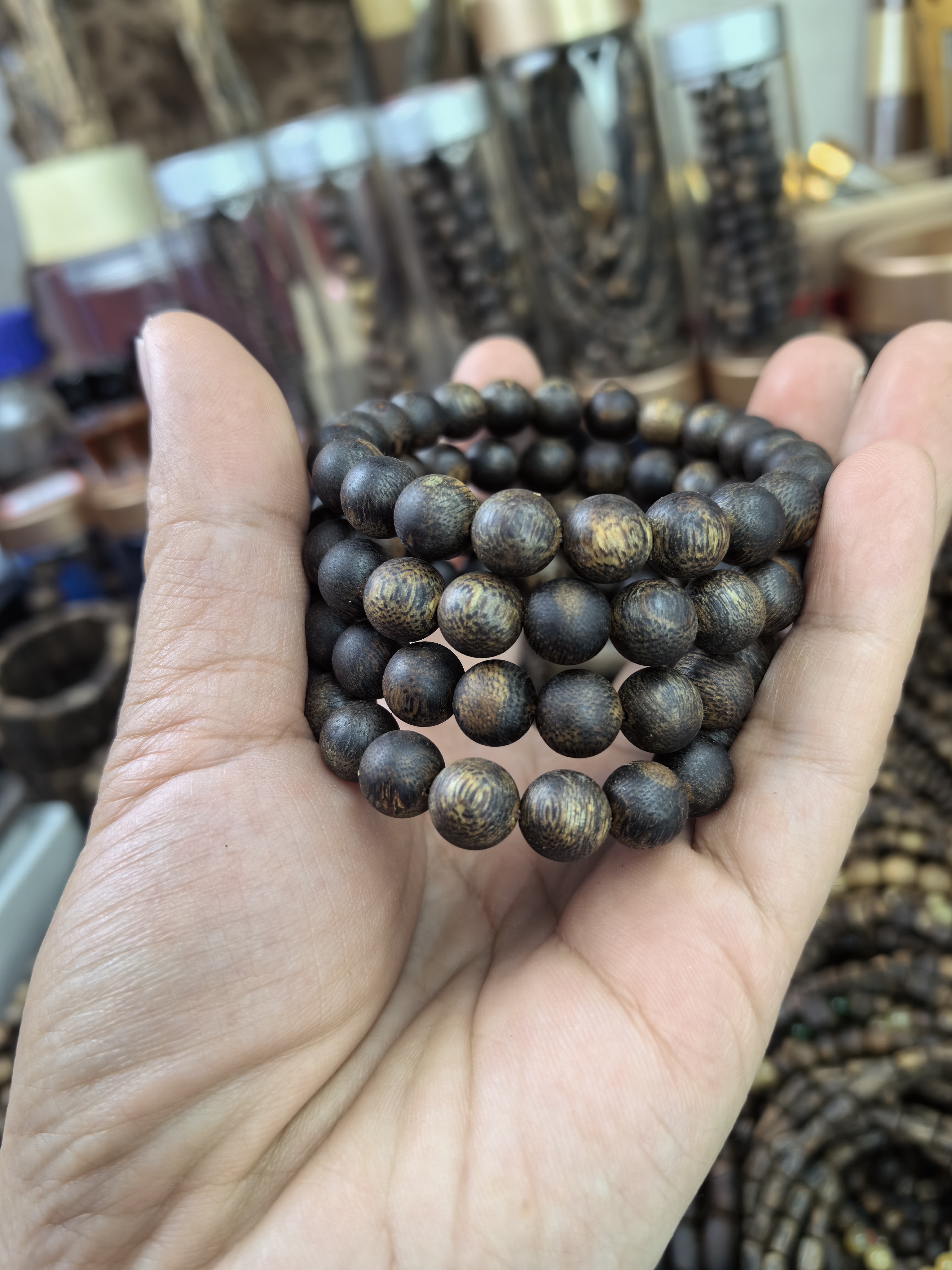 种植棋楠沉香09单圈沉水(10克+)乌身圆叶