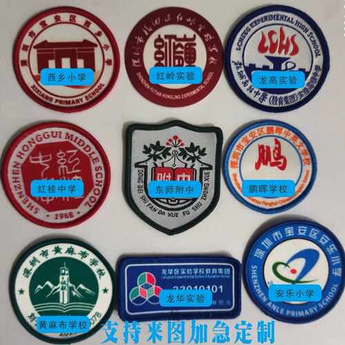 深圳校徽定制高级中小学外国语红岭龙城实验高中园附属名字编号贴 - 封面