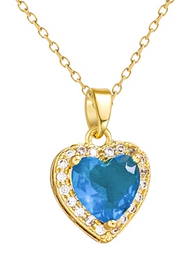 项链跨境热卖饰品泰坦尼克号宝石爱心项链气质经典海洋之心配饰女