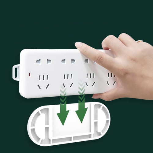 免打孔壁挂排插固定器插座路由器插线板墙面收纳强力粘贴