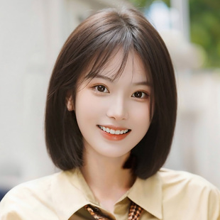 假发女全头头套真发全真人发丝波波头无痕短发减龄女士整顶假发套