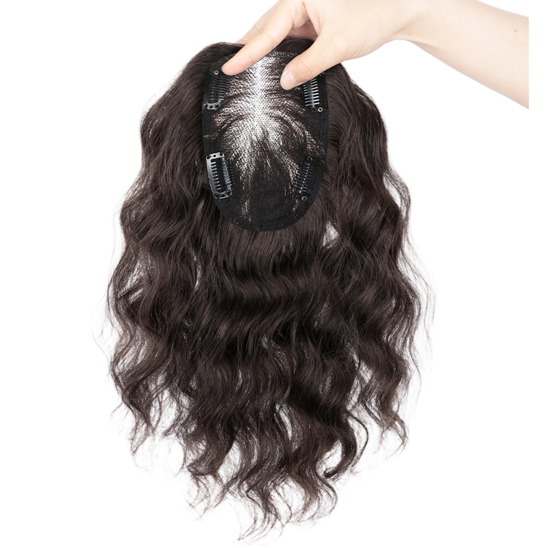 天空树假发女片头顶真发轻薄卷发蓬松增发量自然无痕遮白发补发片