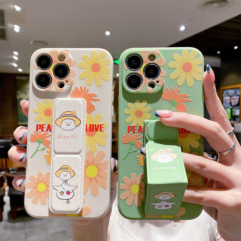 阳光小鸭适用于苹果17ProMax手机壳16e/iPhone15Pro磁吸14Pro桌面支撑架13/12/11/XS/XR/8/7防摔腕带硅胶软壳