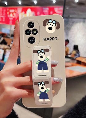 荣耀300Pro手机壳200掌门狗荣耀100防摔90GT背贴带支架80磁吸腕带荣耀80/70/60/50/30/20横竖屏桌面追剧神器