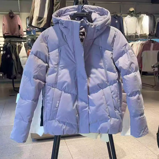 安踏冰甲女装2025冬新款时尚潮保暖短款连帽羽绒服162547906