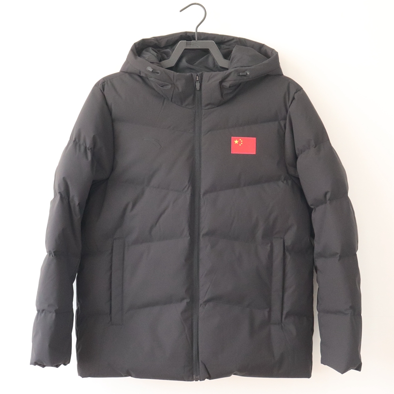 安踏男子羽绒服冬款国家队羽绒风衣连帽保暖运动上衣152617917N