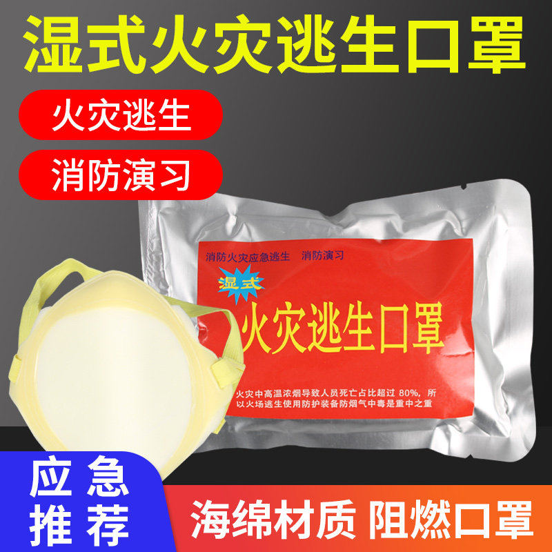 火灾逃生口罩防烟防毒消防演习逃生防护面罩出租房家用