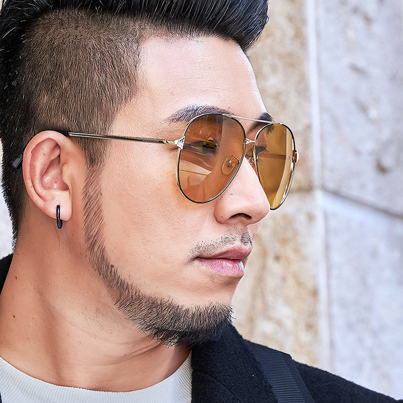 墨镜男胖子专用开车变色眼镜特大脸型蛤蟆镜黑超大夜视偏光太阳镜