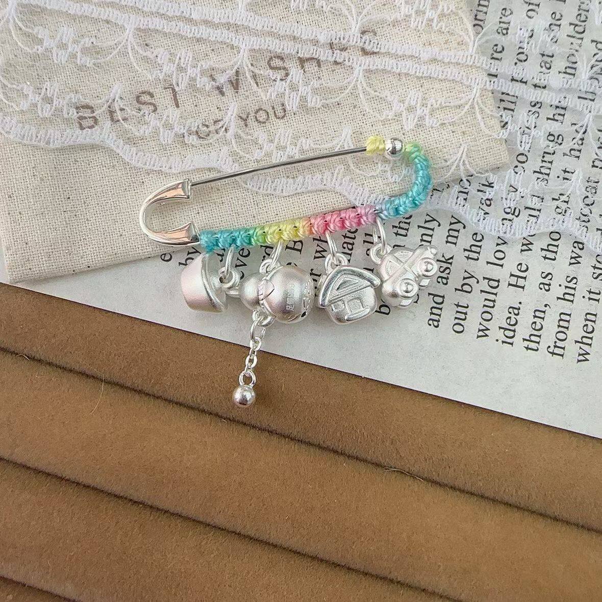 宝宝纯银别针孕妇胸针外出999胸针