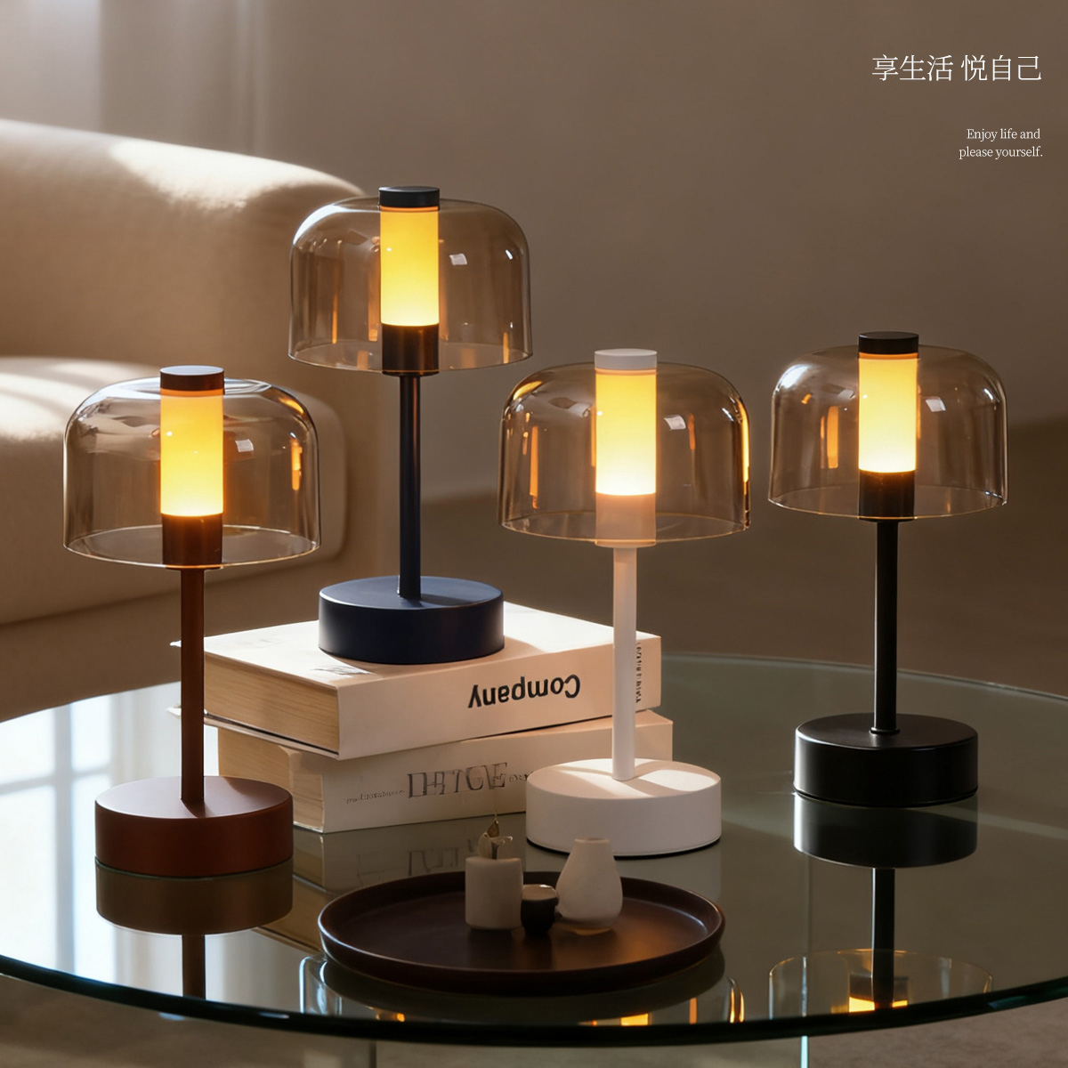 复古充电台灯卧室床头灯2025轻奢高级装饰中古触摸氛围小夜灯