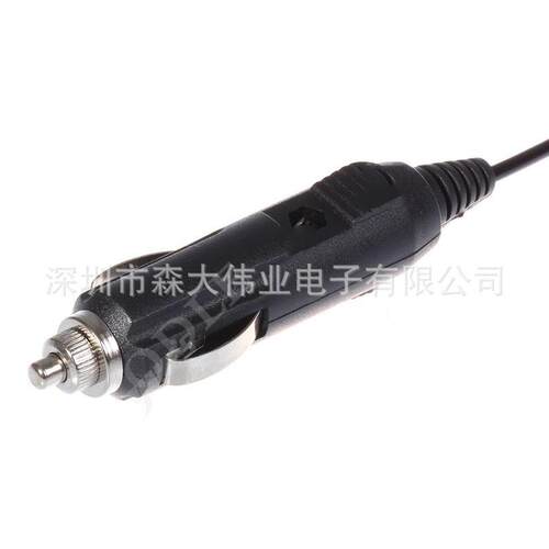 24V12V汽车点烟器插头转DC公头5.5*2.1mm车充纯铜车载弹弓电源线