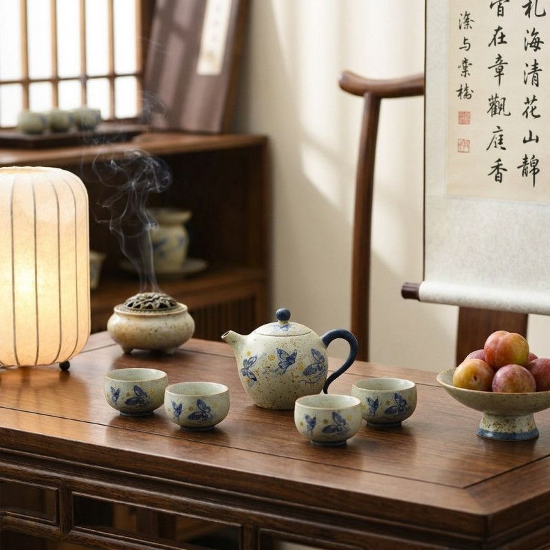 火石红功夫茶具大套组家