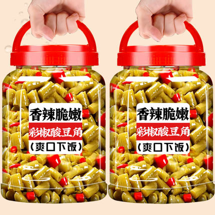 彩椒酸豆角下饭菜湖南正宗农家自制方便面螺蛳粉专用泡菜即食咸菜