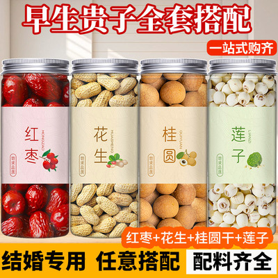 莲子红枣桂圆花生开心果乔迁之喜结婚用的枣早生贵子干果组合摆件