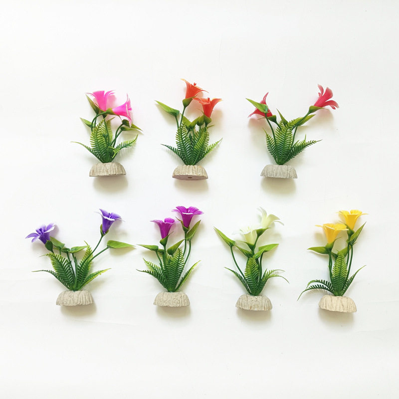 仿真迷你假绿植摆盘装饰盘饰假花荷花莲花兰花餐厅厨房摆盘装饰