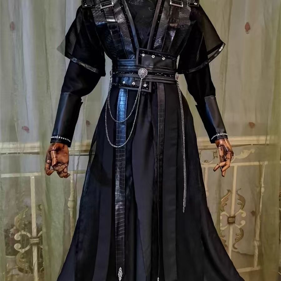 墨燃cos服古装黑色套装萧