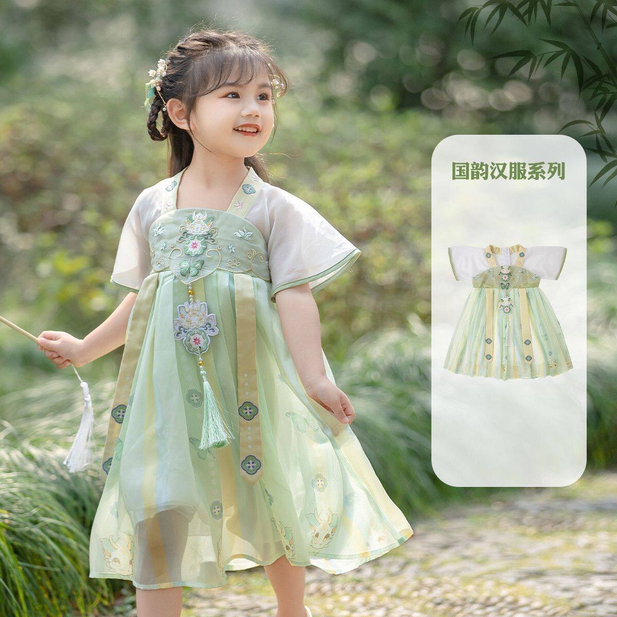 女童汉服女宝夏装裙子中