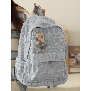 日系书包初中女生大学生简约韩系ins风逛街双肩包女旅游轻便背包