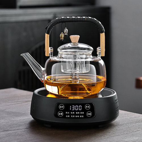 新款茶壶耐热玻璃煮茶壶泡茶壶家用烧水壶花茶壶电陶炉煮茶器套装