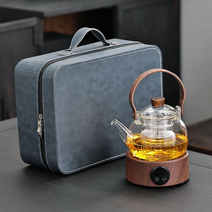 户外便携式煮茶器小型电陶炉蒸煮茶壶加厚带过滤泡茶壶礼盒套装