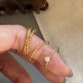 钛钢不掉色满天星车花极细小钻戒指钻戒简约细麻花轻奢闪耀指环女