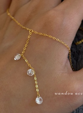 闪钻项链豌豆饰物纯银高级感