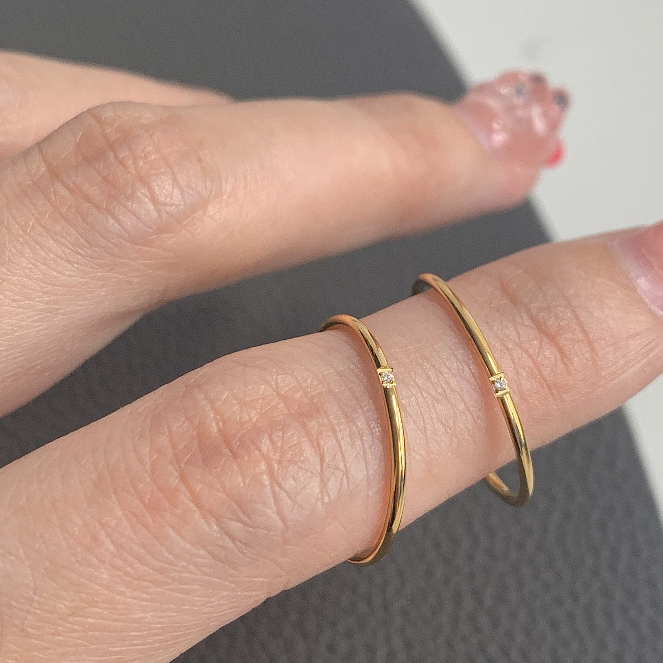 【豌豆饰物】极细戒指女不褪色