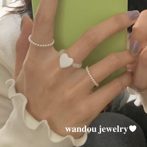 ins原创定制串珠同款贝壳指环