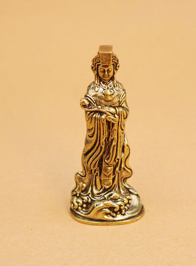 黄铜妈祖工艺品家居摆件湄洲妈祖像天后娘娘神像家居礼品摆件