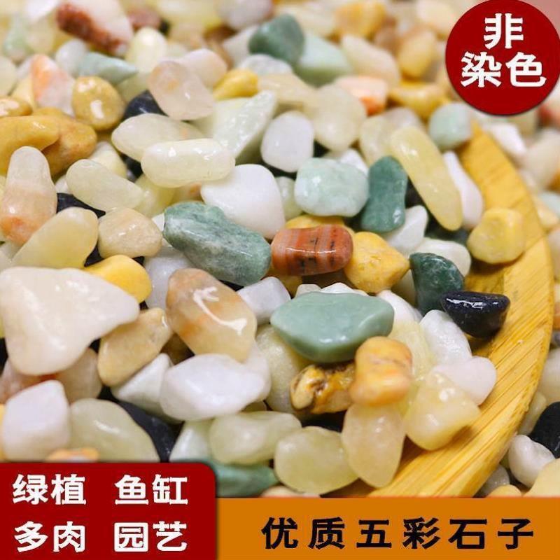 鱼缸底砂溪流石沙水族箱装饰乌龟龟缸造景全套石头子铺底五彩石子